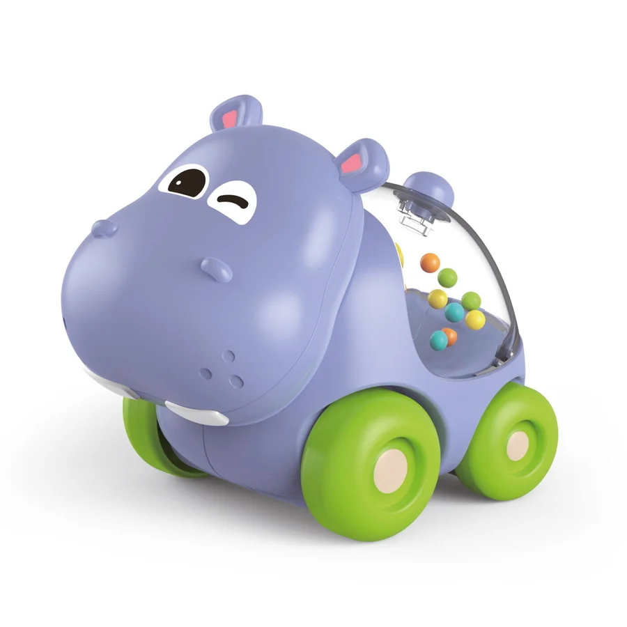 SBP Baby Spielzeugauto - Nilpferd mit Konfetti