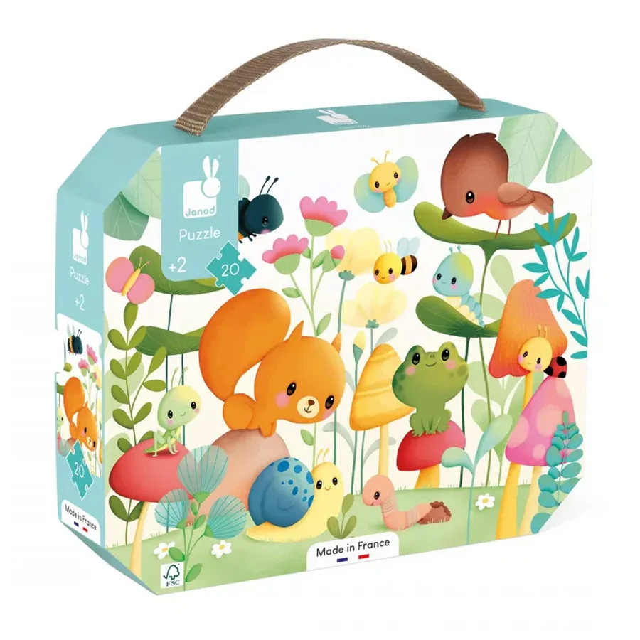 Janod Puzzle Gartenfreunde, 20 Stück