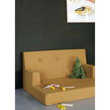 KK Kindersofa soft, senfgelb, byKlipKlap