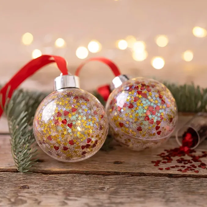 Creative Company Hobby Mini DIY Kit Weihnachtskugeln, Pailetten