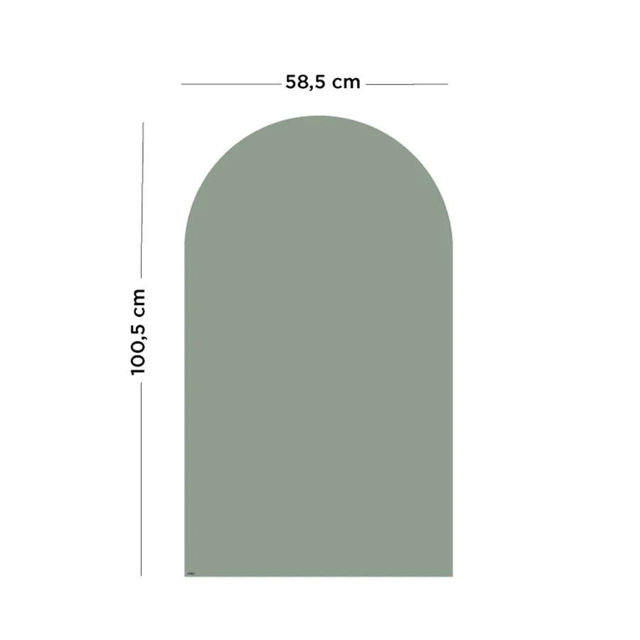 Ferflex® Magnetisk Tapet Tavle Med Rund Top - 1 m x 58 cm,  Smaragdgrøn
