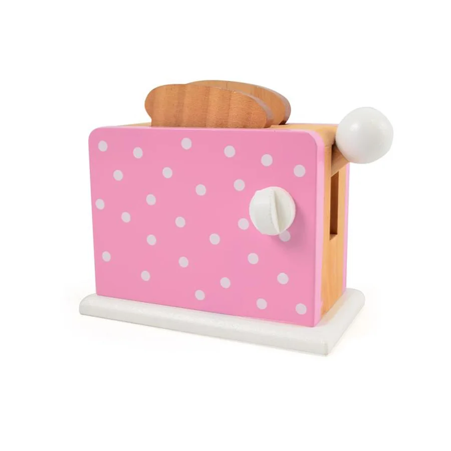 Holztoaster mit Punkten, rosa