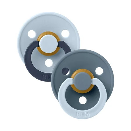 BIBS Colour Studio Fusion 2er-Pack Schnuller Größe 2, Baby Blue & Petrol