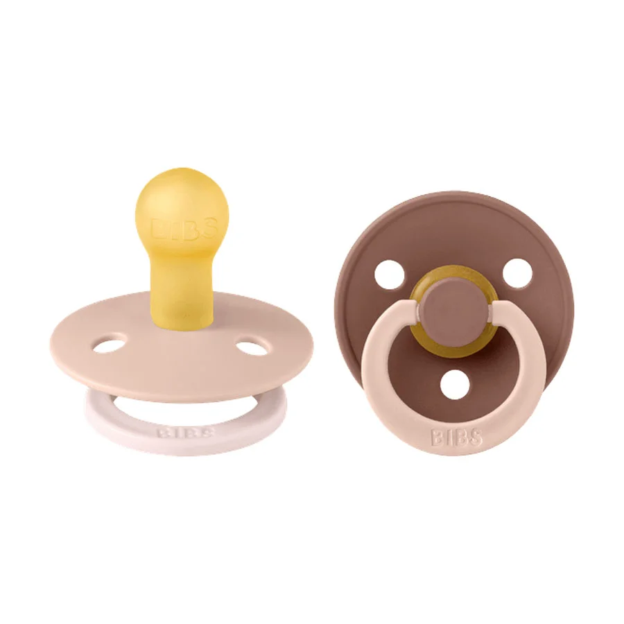BIBS Colour Studio Fusion 2er-Pack Schnuller Größe 1, Blush & Woodchuck