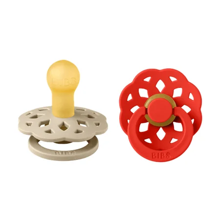 BIBS Boheme Colour Drop 2-pak Sut Str 2, Vanilla & Candy Apple