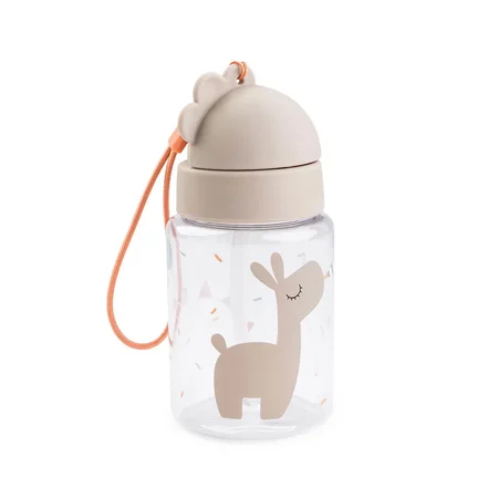 Done by Deer Trinkflasche mit Strohhalm 280 ml, Celebration Sand