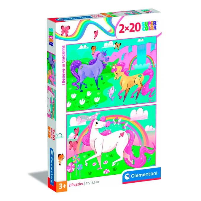 Puslespil Jeg tror på enhjørninge, 2x20 brikker