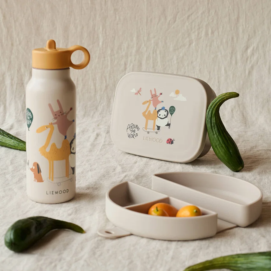 Liewood Falk Trinkflasche 350 ml, Around the World/Sandy