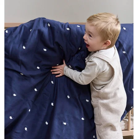 Filibabba Baby-Bettwäsche, Wal Christian, Midnight