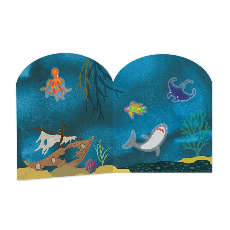 Floss & Rock wiederverwendbare Sticker, Meer