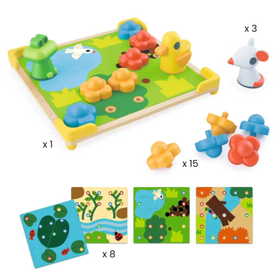 Djeco Stiftmosaik, Ente & Co.