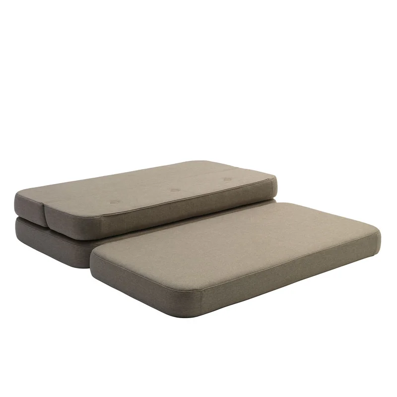 by KlipKlap 3-fold sofa, 140 cm sand med sand knapper