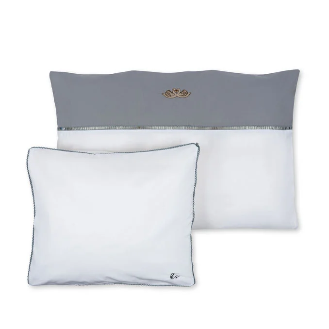 Konges Sløjd babysengetøj med broderi, swan