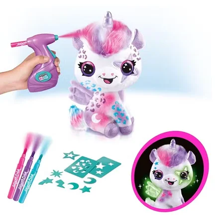 Airbrush Plush Glow in The Dark Einhorn