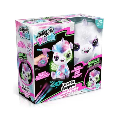 Airbrush Plush Glow in The Dark Einhorn