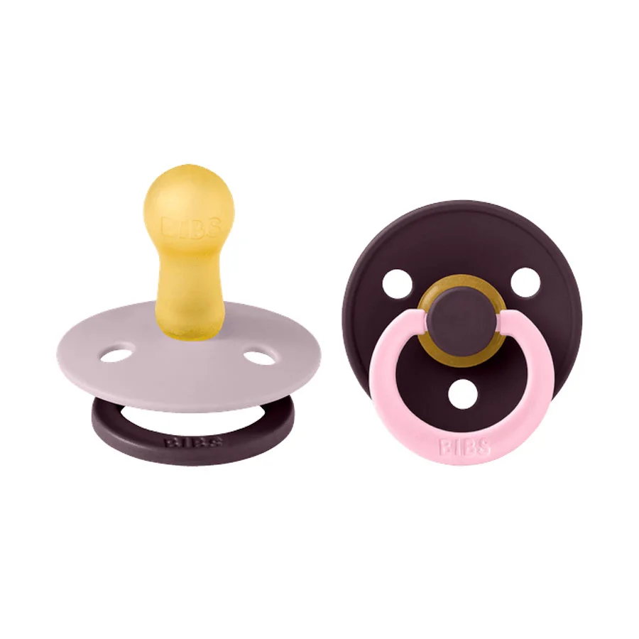 BIBS Colour Studio Fusion 2er-Pack Schnuller Größe 2, Dusky Lilac & Plum