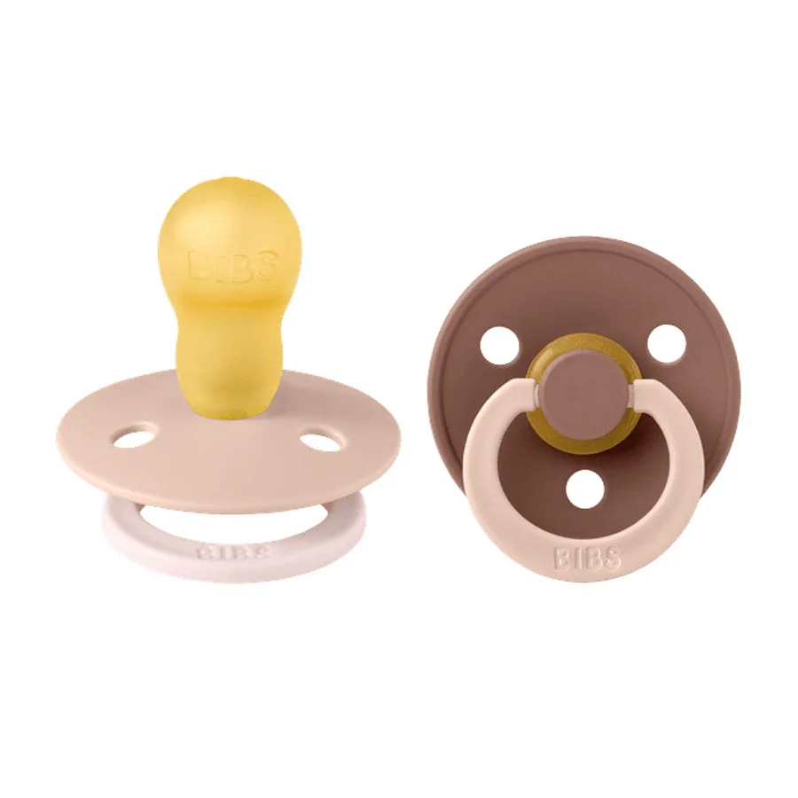 BIBS Colour Studio Fusion 2er-Pack Schnuller Größe 3, Blush & Woodchuck
