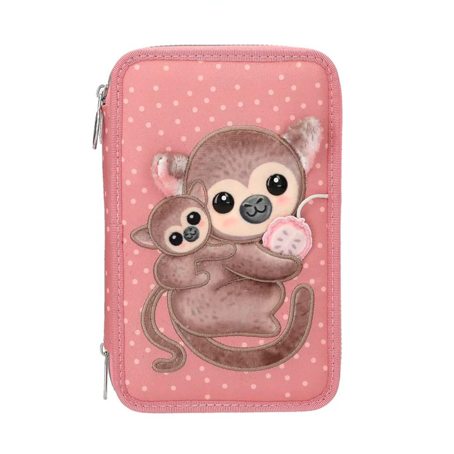 TopModel Dreifach-Federmäppchen mit Affen, Juicy