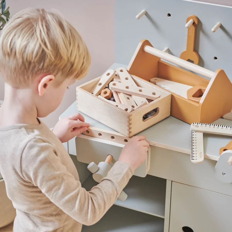 FLEXA Play Werkzeugbank, naturgrau
