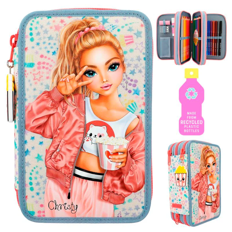 Topmodel Federtasche mit 3 Fächern, cutie star