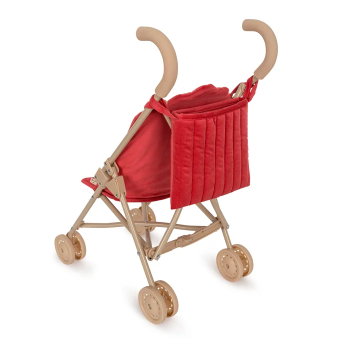 Konges Sløjd dukkeklapvogn corduroy, red