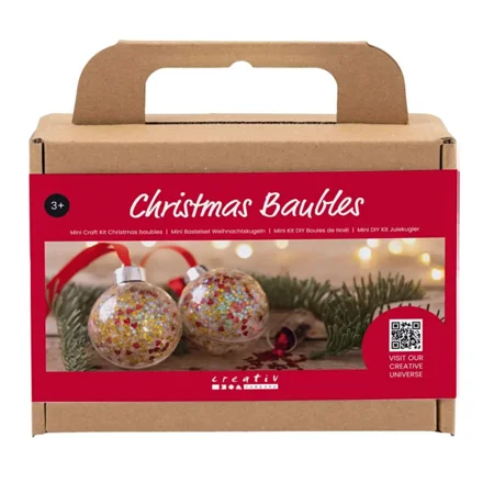 Creative Company Hobby Mini DIY Kit Weihnachtskugeln, Pailetten