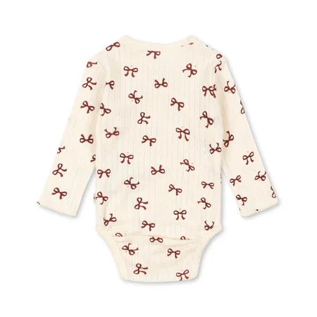 Konges Sløjd Minnie Newborn Bodystocking, Bow Rouge - str 68/6 mdr