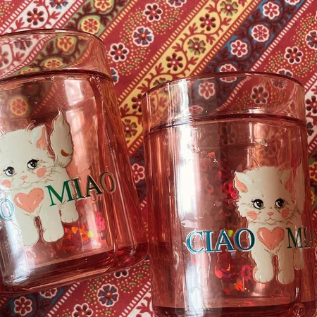Konges Sløjd 2er-Pack Glitzerbecher, Ciao Miao