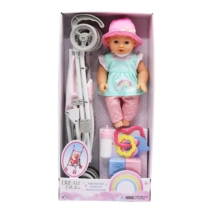 Happy Friend Lotta Dukke 30 Cm Med Klapvogn 