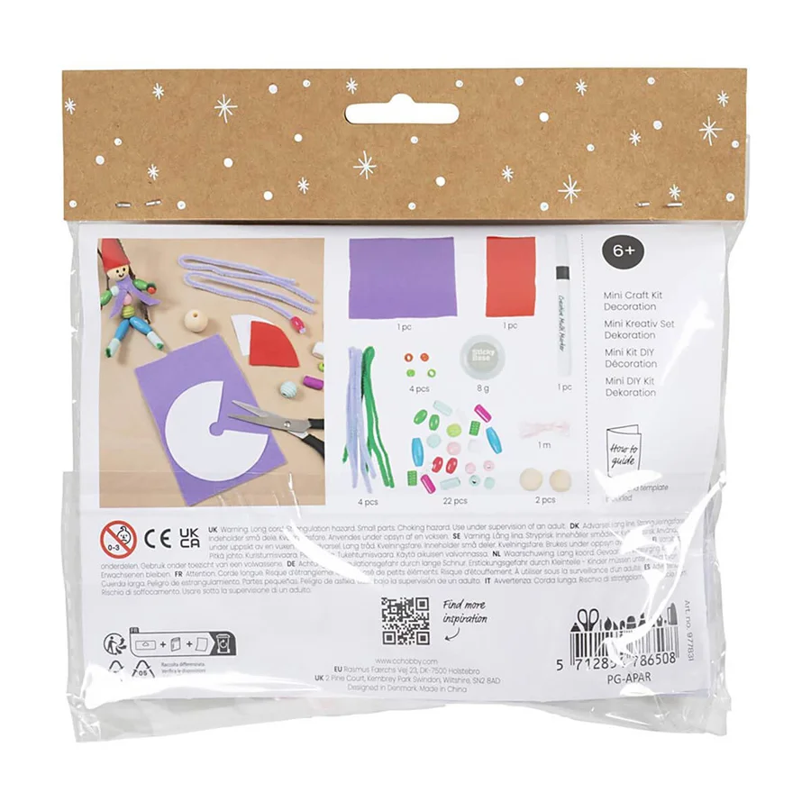 Creativ Company  Mini DIY Kit Dekoration, Wichtel -verschiedene Farben