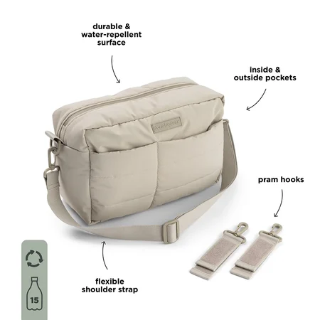 Done By Deer Quiltet Wickeltasche, Sand