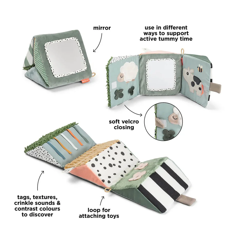 Done By Deer ausklappbarer Sensorikspiegel, Tiny Farm