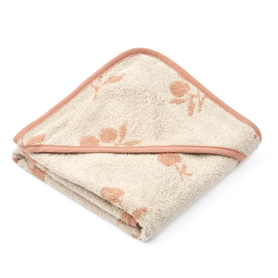 Liewood Alba Baby-Kapuzenhandtuch, peach/sea shell