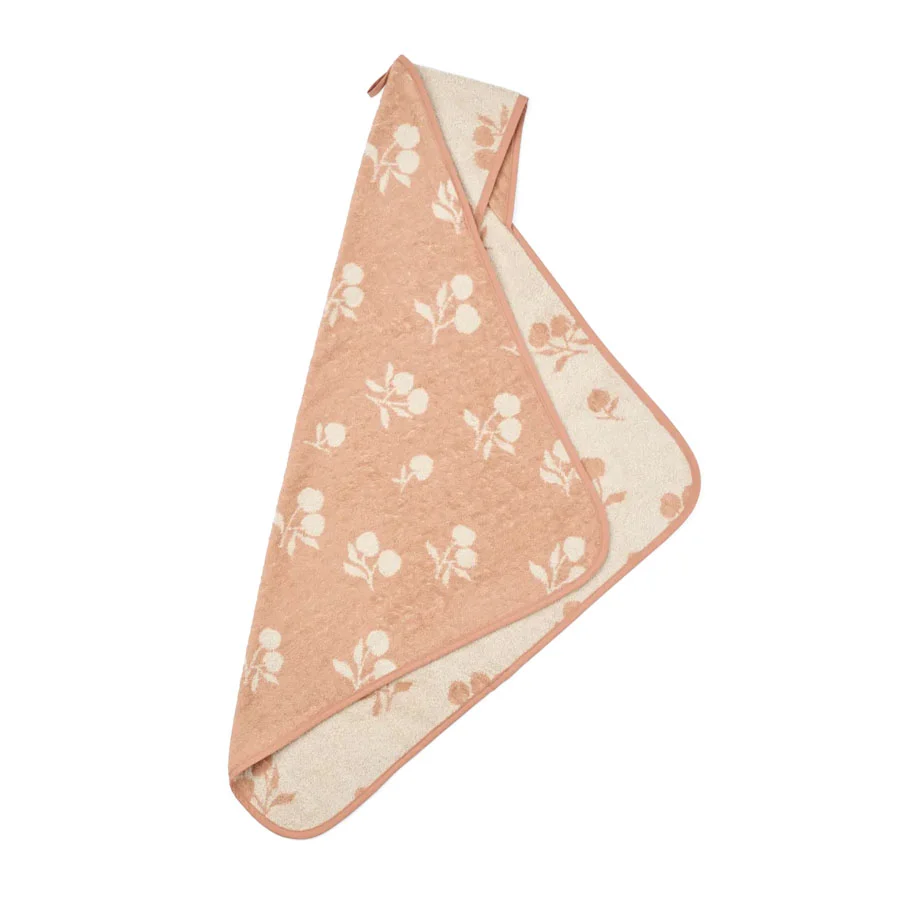 Liewood Alba Baby-Kapuzenhandtuch, peach/sea shell