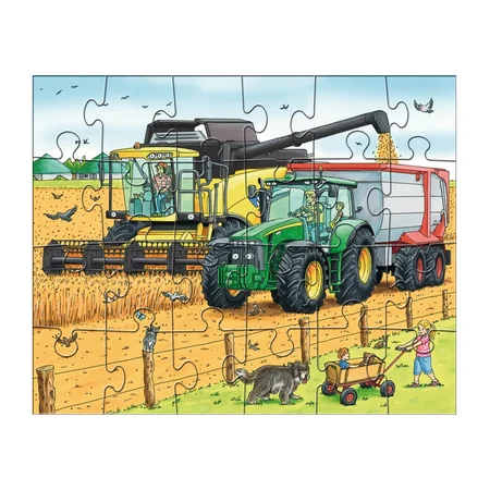 Haba 3 puslespil, traktorer