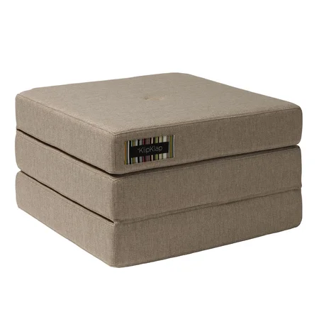 by KlipKlap 3-fold single madras, sand med sand knapper