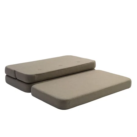 by KlipKlap 3-fold sofa, 140 cm sand med sand knapper