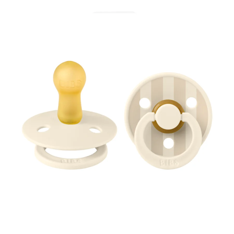 Studio Line 2er-Pack Schnuller Größe 2 mit Streifen, Ivory/Vanilla, BIBS
