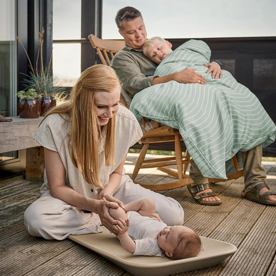 Leander Baby-Bettwäsche, organic, Woodland sage green