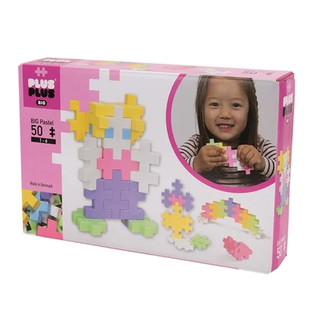 Plus Plus BIG pastelmix, 50 stk - pige