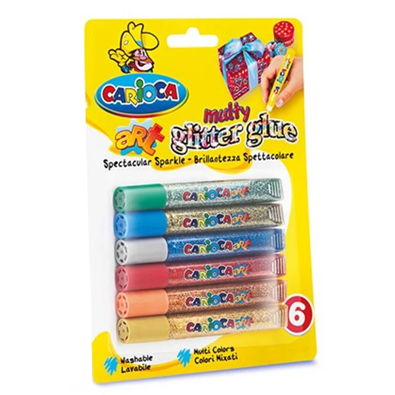 Carioca glitterlim 6 stk, multi