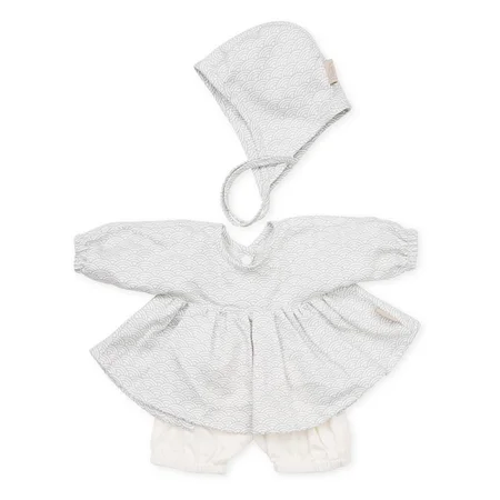 Cam Cam dukketøj, sæt med bonnet - grey wave