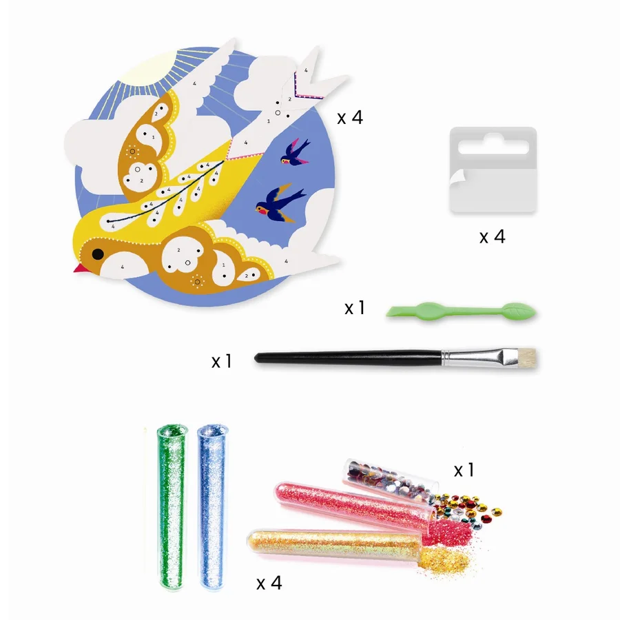 Djeco kreativ æske, Glitterkort - Paradis