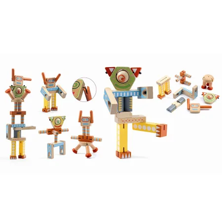 Djeco Roboter Konstruktionsspielzeug, Ze Elastorobot