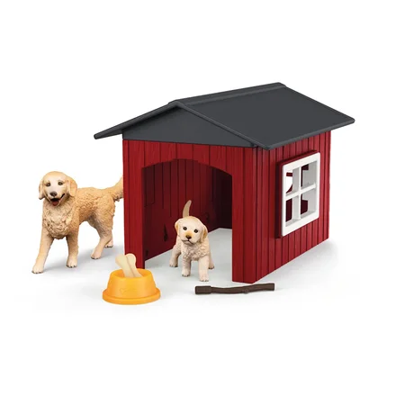 Schleich hundehus med Golden Retrievers