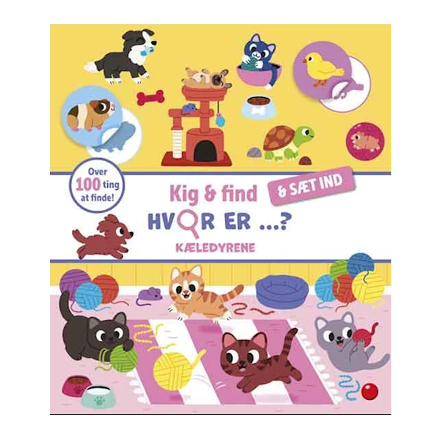 Kig og find og sæt ind : Hvor er kæledyrene