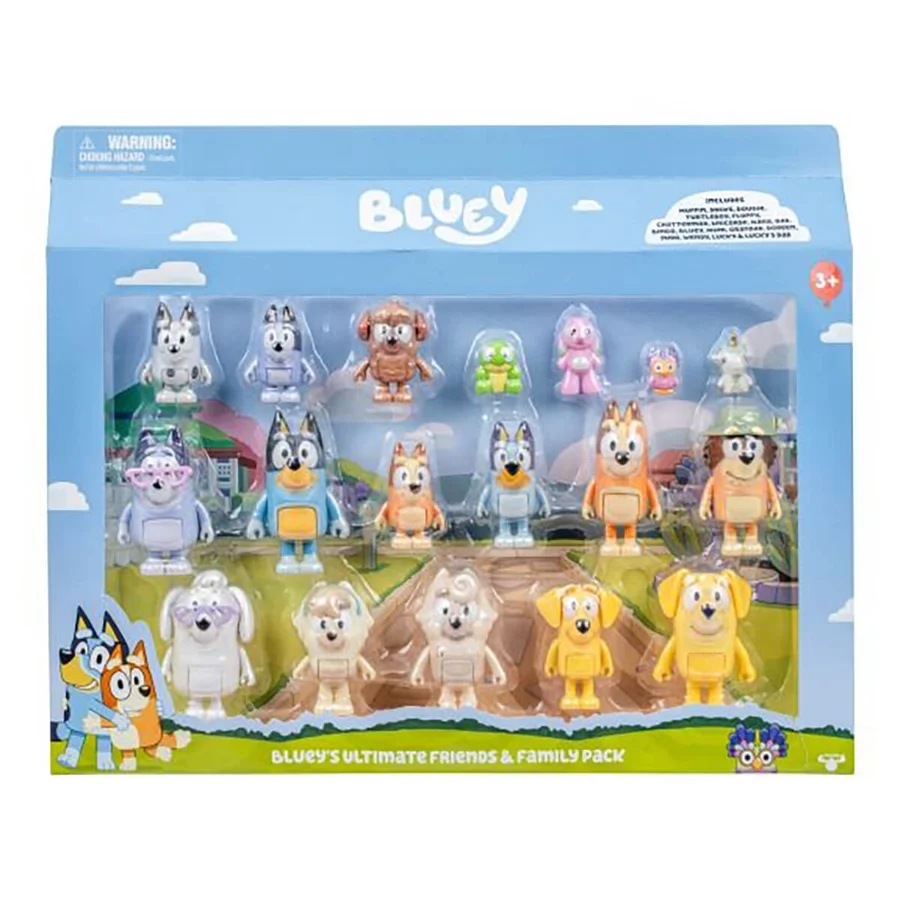 Bluey Figurer Nabovenner, 18 stk