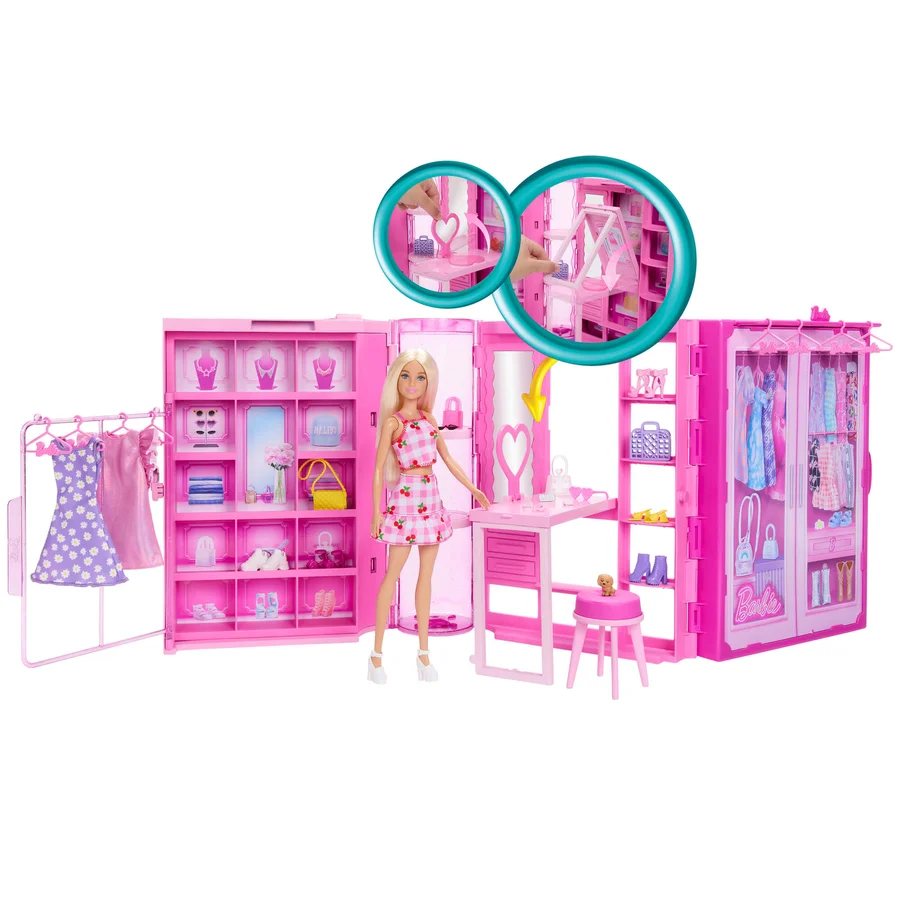 Barbie Fashion Fun Dream Garderobenschrank mit Barbiepuppe