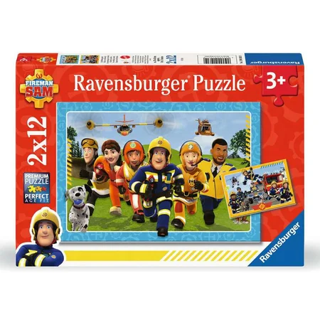 Feuerwehrmann Sam, Die Retter sind auf dem Weg Puzzle 2 x 12 Teile