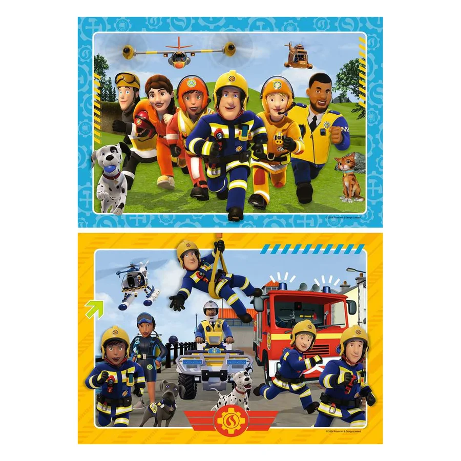 Feuerwehrmann Sam, Die Retter sind auf dem Weg Puzzle 2 x 12 Teile